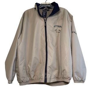 BEACON POINT “GETTYSBURG” LIGHTWEIGHT GOLF JACKET Size XL Tan with Blac…